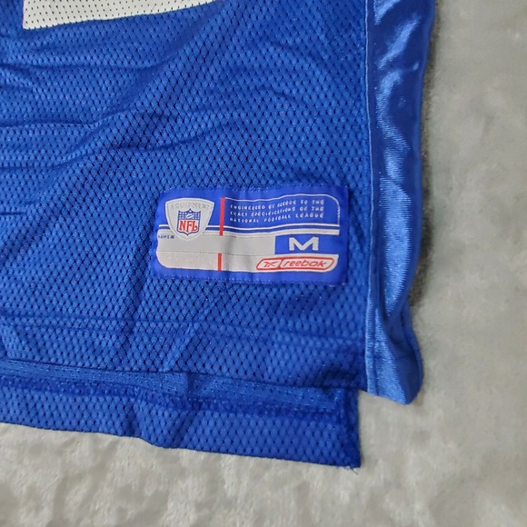 Reebok Michael Strahan New York Giants Jersey 92 Mens Medium Blue NFL Equipment - Picture 4 of 10